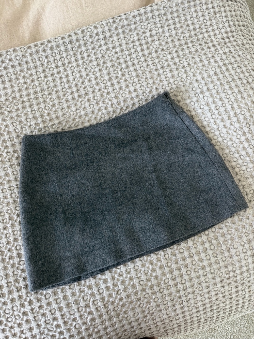Pull&Bear Charcoal Gray Mini Skirt